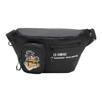 LiNing Fabric Sling Bag Crossbody Bag Fanny Pack Regular Unisex Black