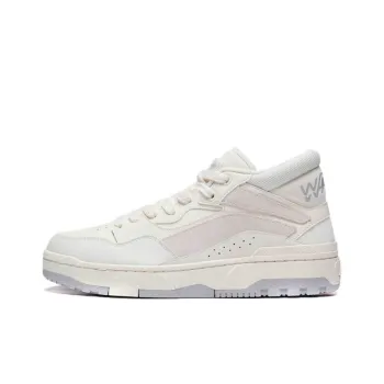 LiNing Wave MID FLEECE Wear Resistant Balance Mid Top Skateboard Shoes Men's Gray White