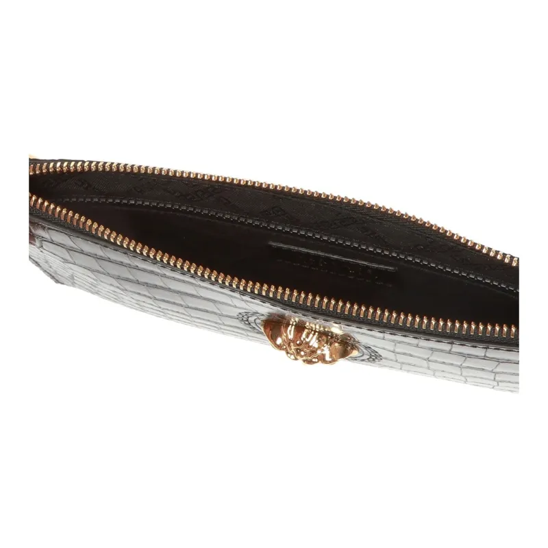 VERSACE Cow Leather Clutch, Coin Purse Medium Size Men's Black-3