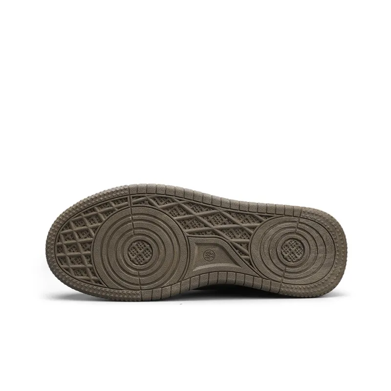 Warrior Slip Resistant Shock Absorbers With Abrasion Resistant Properties Low Top Skateboard Shoes Men's Dark Brown-5