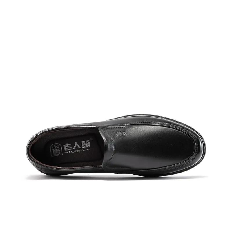 LAORENTOU Men's Casual Shoes Men Low Top Black/Brown-4