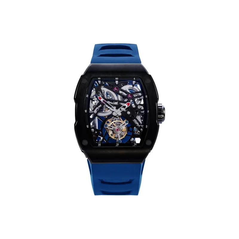 VRQ Universe N2 Mechanical Movement Rubber Strap Watch Men's Watches Cut Out Dial-10