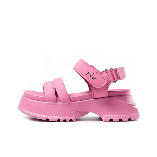 FED Beach Sandals Women's Pink/White