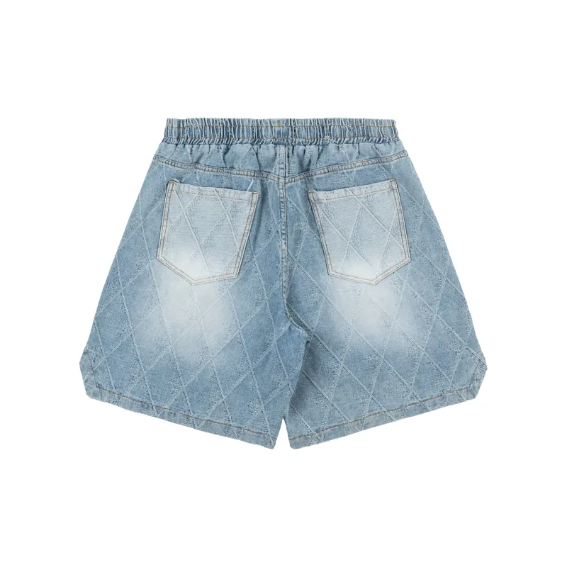 XINYINSU Denim Shorts Unisex Blue-1