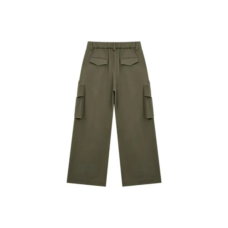 OPICLOTH Cargo Pants Unisex Gray Green-1
