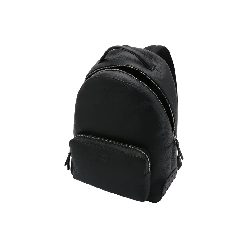 TOD'S Leather Backpack Medium Size Men's Black-2