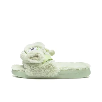 DISHINISANZHIYAN x LiNing Slide Slippers Women's Pale Greenish White Jade Color