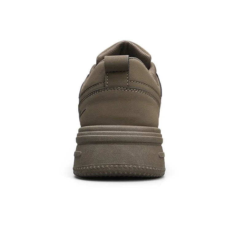 Warrior Slip Resistant Shock Absorbers With Abrasion Resistant Properties Low Top Skateboard Shoes Men's Dark Brown-4