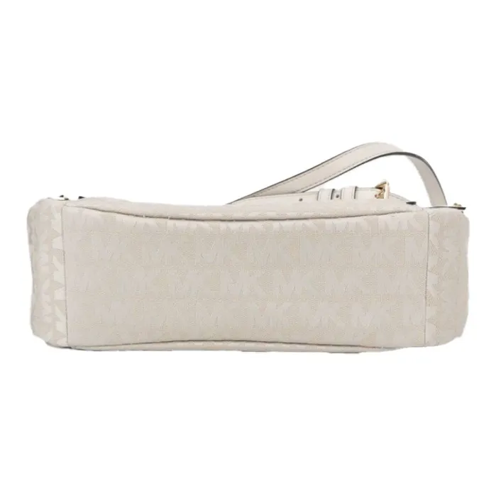 MICHAEL KORS Evie Canvas With Leather Trim Shoulder Bag Crossbody Bag Women's White-2