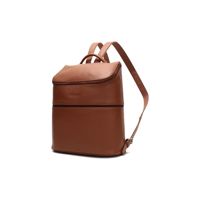 LONGCHAMP Le Pliage Cow Leather Backpack Men's Caramel-1
