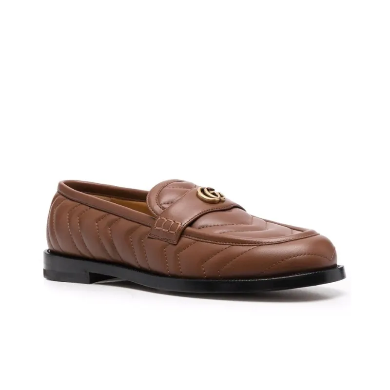 GUCCI GG Marmont Loafers Men's Umber-1