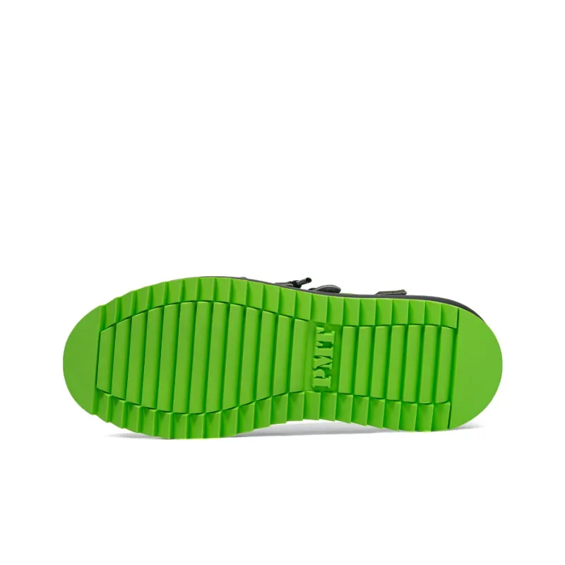 PMT Cushioned Anti-Slip Wear-Resistant Waterproof And Breathable Coverage Low-Top Casual Shoes Unisex Black Green-5