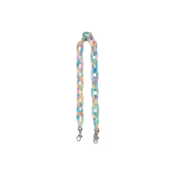 COACH Straps Recyclable Resin Bag Accessory Short Bag Strap Women's Blue Rainbow