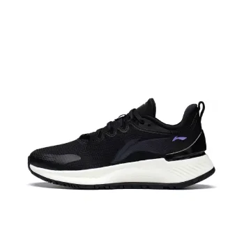 LiNing YueYing Element Cushioning Anti Slip And Wear Resistant Rebound Low Top Running Shoes Women's Black