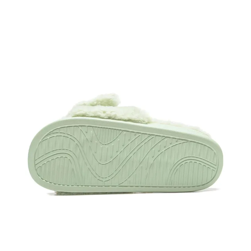 DISHINISANZHIYAN x LiNing Slide Slippers Women's Pale Greenish White Jade Color-4