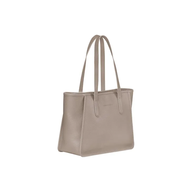 LONGCHAMP Cow Leather Tote Bag, Shopping Bag, Shoulder Bag Women's Dove Color-1