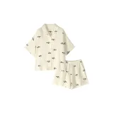 Short-Sleeved Shorts, Woven Cotton Version (100% cotton)