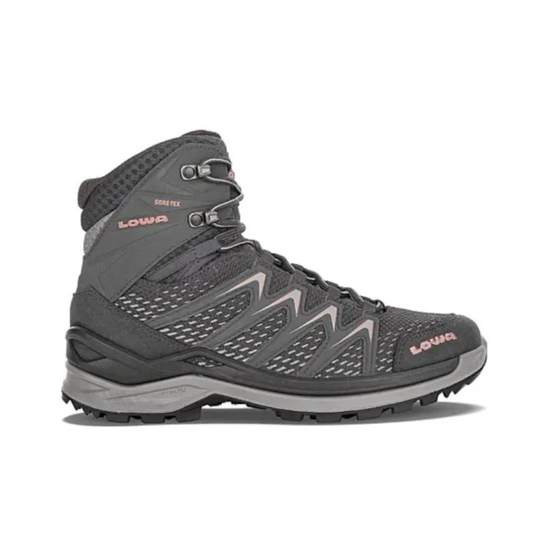 Lowa INNOX PRO Gt Abrasion Resistant High Top Outdoor Shoes Women's Gray Pink-1