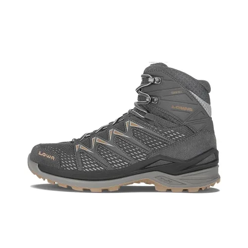 Lowa INNOX PRO Gt Abrasion Resistant High Top Outdoor Shoes Men's Yellow Gray