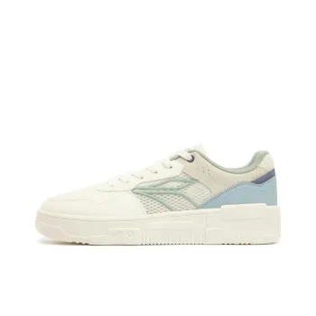 361° Anti Slip And Wear Resistant Breathable Low Top Skateboard Shoes Men's White Teal Blue