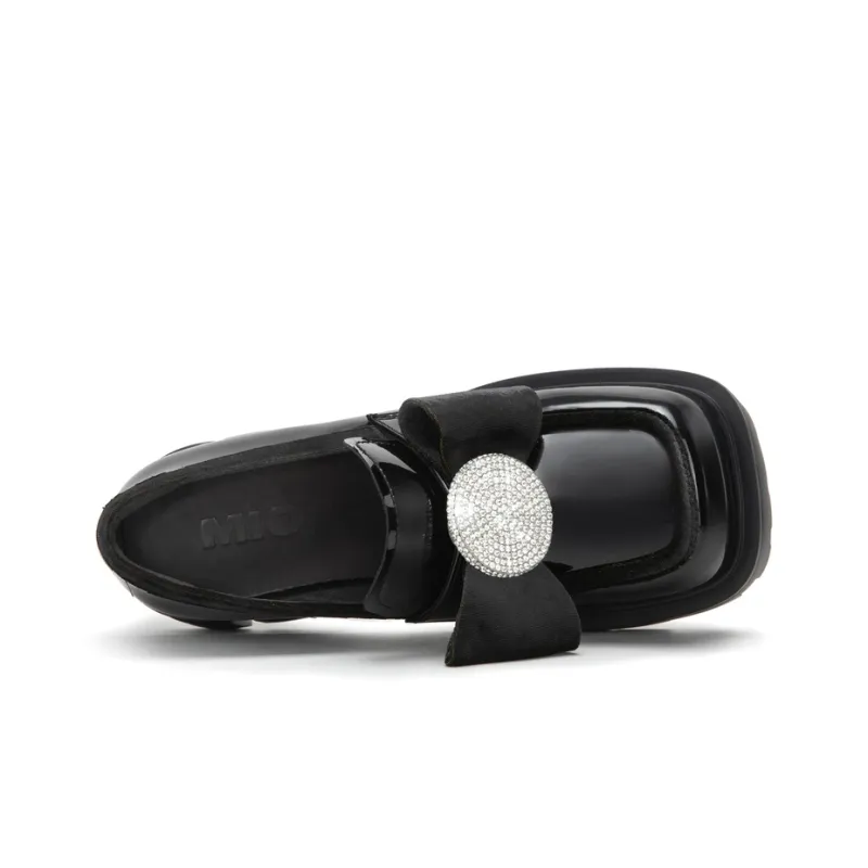 MIO Loafers Women's Black/Green Color-4