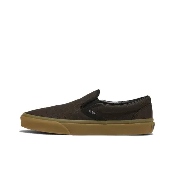Vans Classic Slip On Herringbone Shoes 'Black Tan'