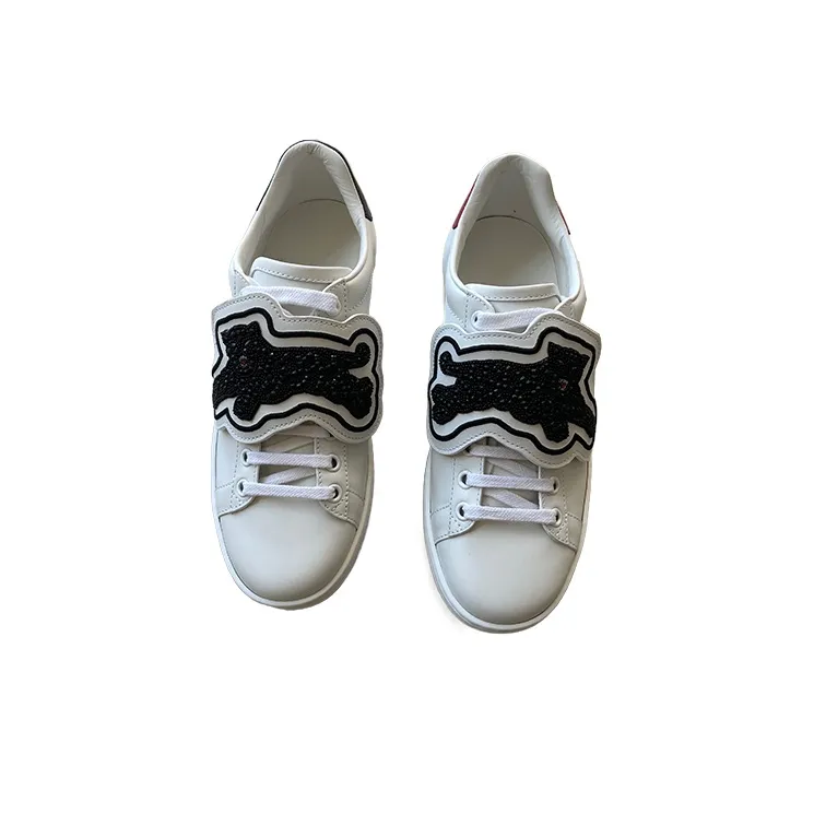 GUCCI Wear-Resistant Low-Top Skateboard Shoes Women's White Blue-3