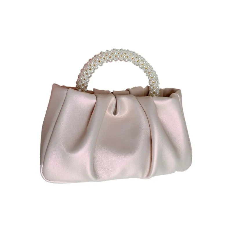 NOMK PU Cortex Cloud Bag Shoulder Bag Crossbody Bag Soft Leather Bag Handbag Medium Size Women's Multicolor-4