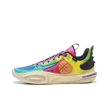 LiNing All City 11 Cushioned Slip Resistant Low Top Basketball Shoes Men's Blue Yellow