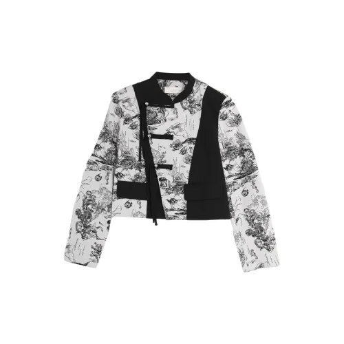 SETIROM Cropped Coat Women's Black/White