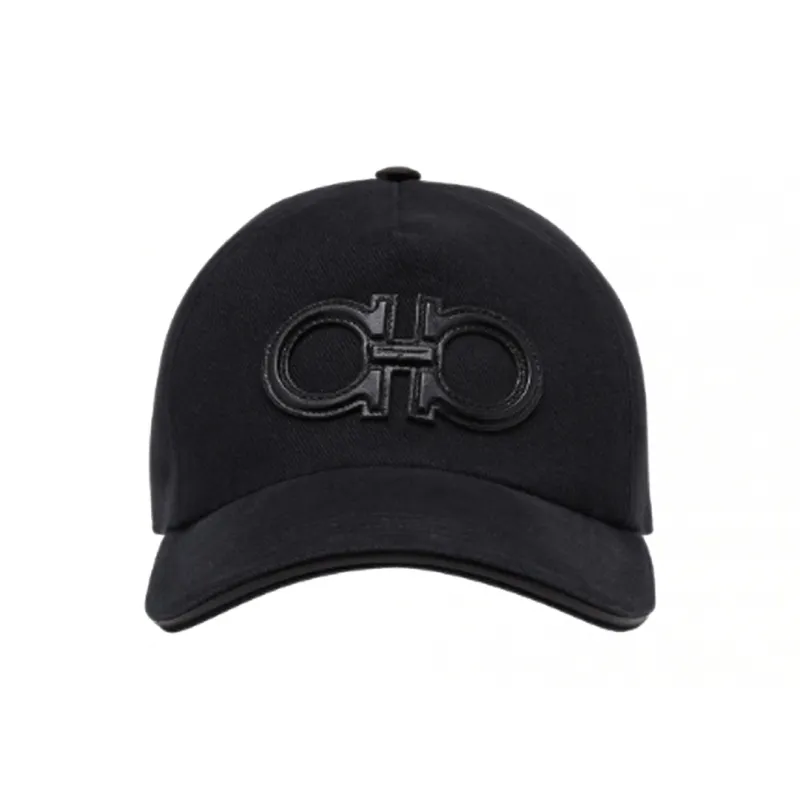 Ferragamo Leather patch Logo Cap-0