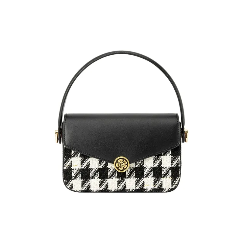 VANESSA HOGAN Monogram Cow Leather Shoulder Bag Crossbody Bag Shoulder Bag Handbag Small Size Women's Green/Black-1