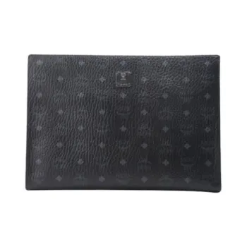 MCM Essential Visetos Origina Coated Canvas Clutch Large Size Men's Black