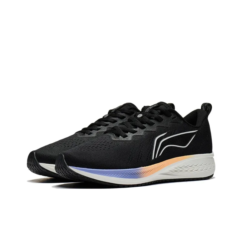 LiNing Red Hare 6 Cushioning Anti Slip And Wear Resistant Rebound Low Top Running Shoes Women's Black-2