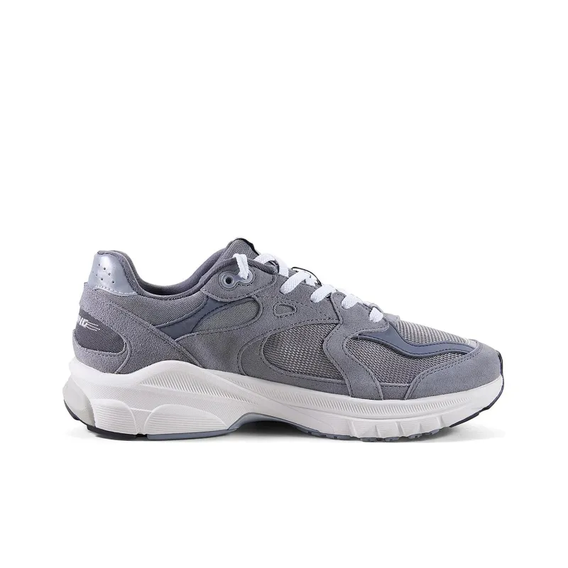 LiNing Furious Rider Runner Wear Resistant Low Top Casual Shoes Men's Gray White-1