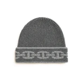 HERMES Cashmere Beanies Women's Gray