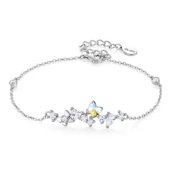 KADER 925 Sterling Silver Bracelets Women's Silver White