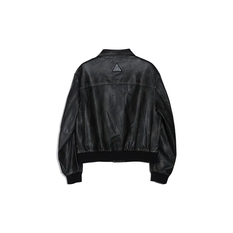 ROARINGWILD ARCH Leather Jacket Unisex Black-1