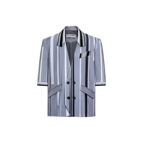 TIWILLTANG Business Suits Men Cool Matte Gray