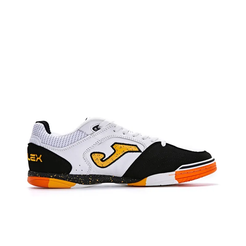 Joma IC/IN Slip Resistant, Abrasion Resistant, Lightweight Soccer Shoes Men's White Black Orange-1