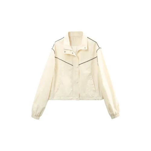 A paradise for awakening Cropped Coats Women's Off White