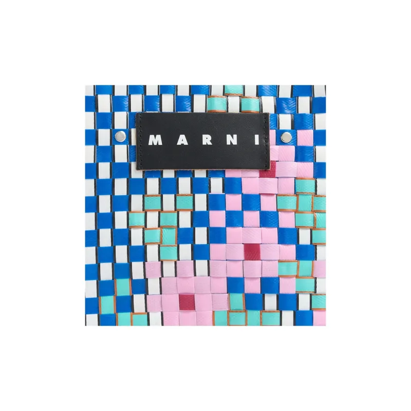 MARNI Polypropylene Tote Bag, Shopping Bag, Handbag Mini Women's Blue-3