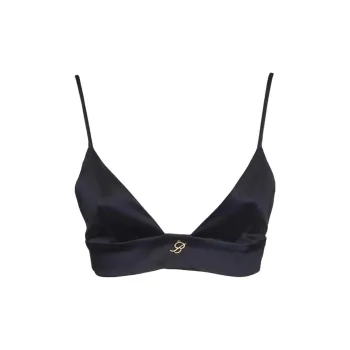 Blumarine Logo Plaque Cropped Top