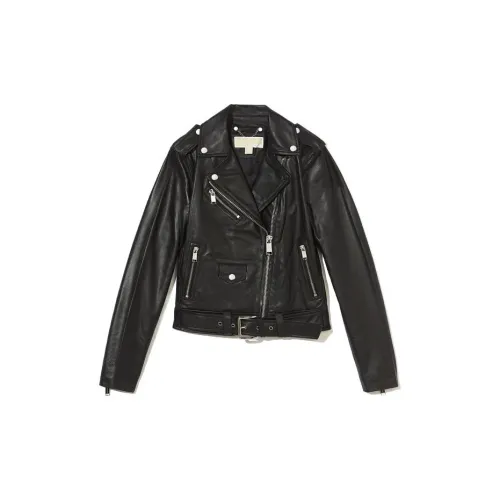 MICHAEL KORS Leather Jackets Women's Black