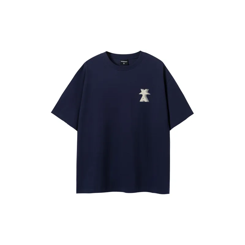 ALL NIGHT DAYS Star Letter Print Unisex T-shirt-1