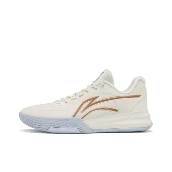 LiNing Flash 3 Cushioning Anti Slip And Wear Resistant Low Top Basketball Shoes Men's Ivory