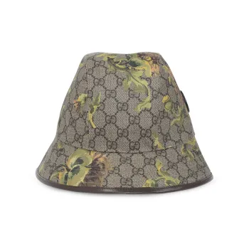 GUCCI Cotton Bucket Hats Unisex Brown