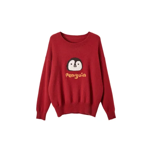 XIANGYING Sweaters Women's Red