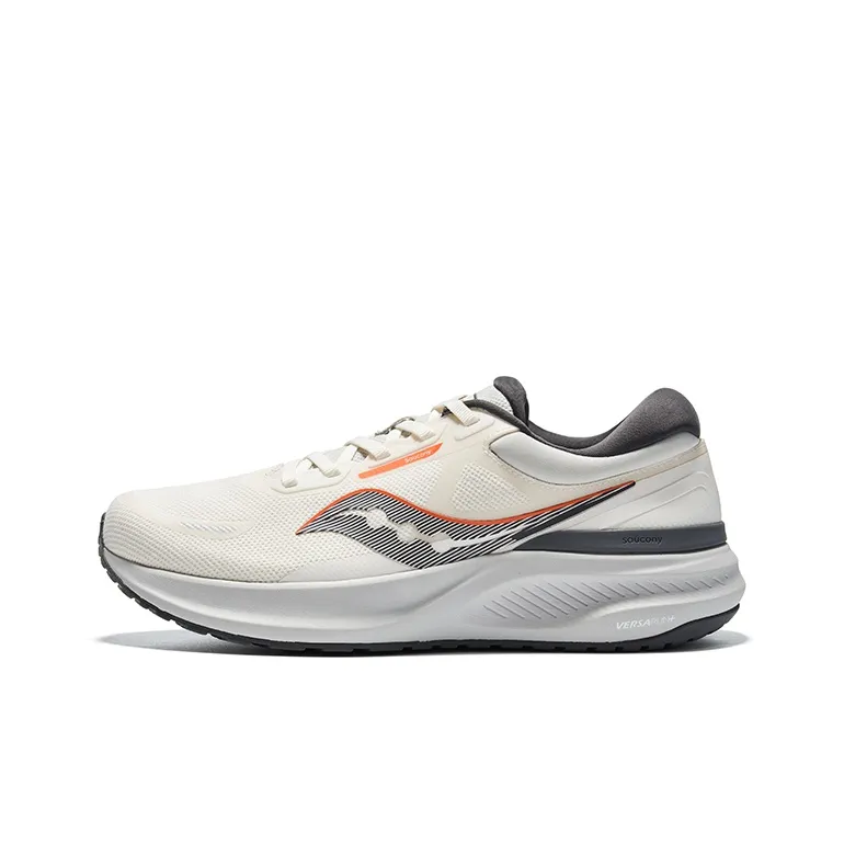 Saucony Cushioning Abrasion Resistant Breathable Low Top Casual Running Shoes Unisex Gray-0