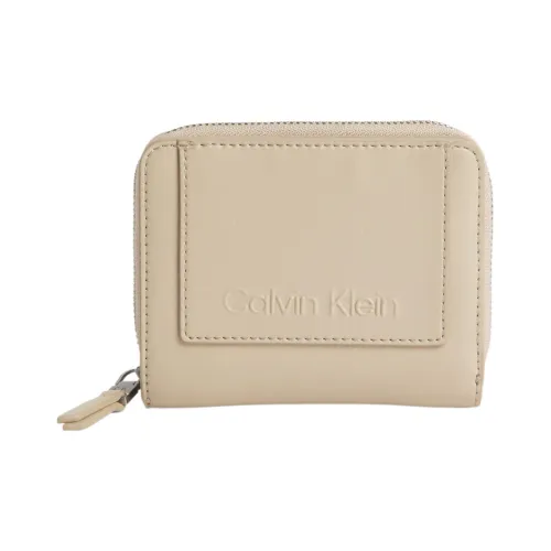 CK/Calvin Klein Recycled Polyester With Hydrophilic Polyurethane Wallet Small Size Women's Khaki